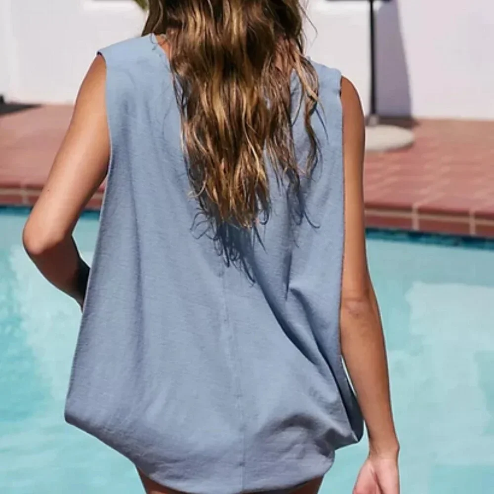 Free People FP Beach Free Est Santina Tank Top Dropped Armholes L